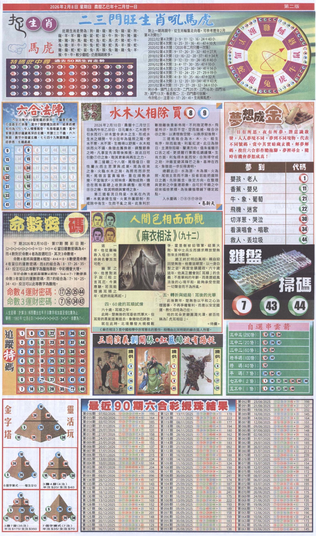 017期新报跑狗-2(背面)[图]